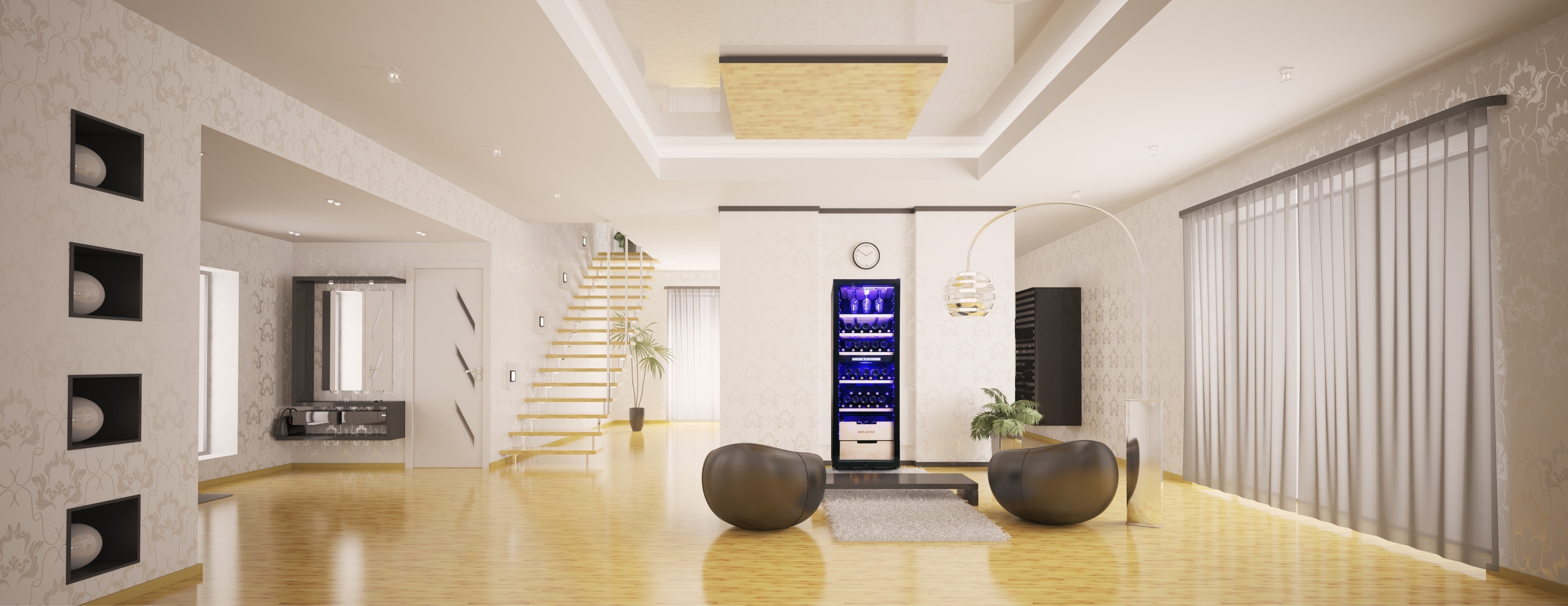 Large Wine Cabinet fitted in the hall of a house