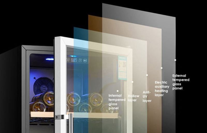3 layer tempered glass door