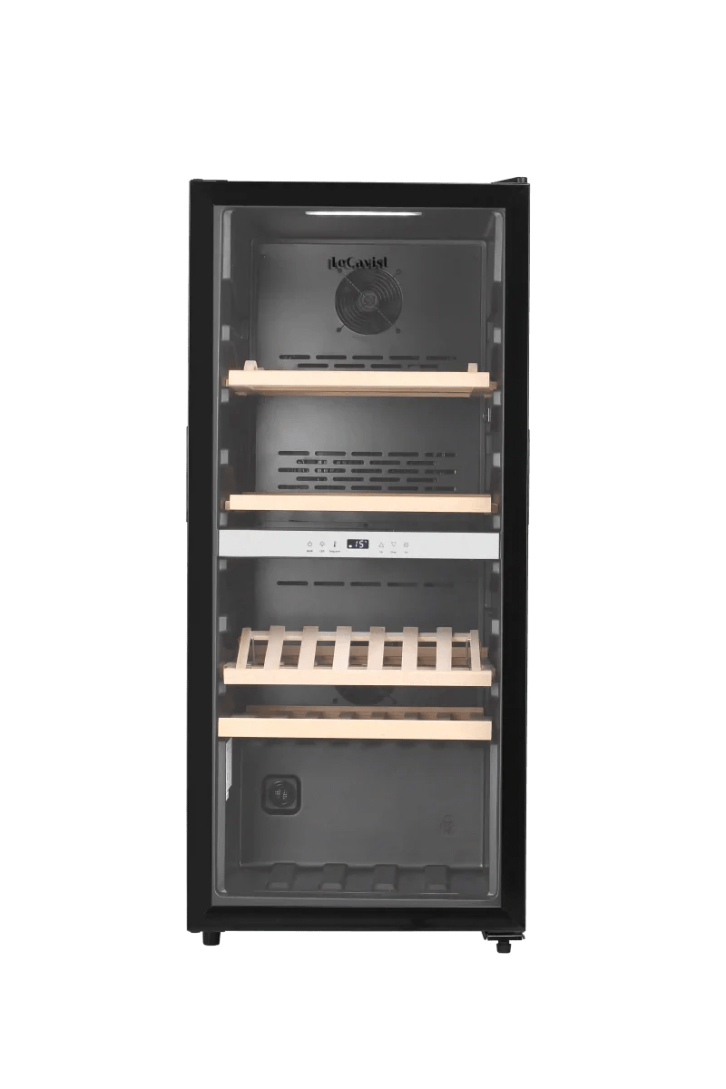 LECAVIST - 105 Bottle - Dual Zone - Black Wine Cabinet (LEK1052ZPV) - LeCavist NZ