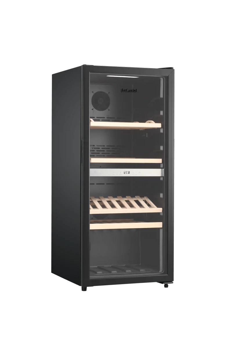 LECAVIST - 105 Bottle - Dual Zone - Black Wine Cabinet (LEK1052ZPV) - LeCavist NZ