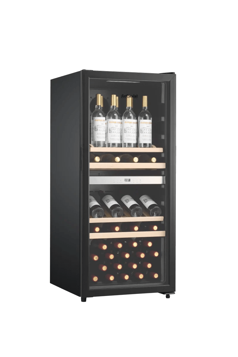LECAVIST - 105 Bottle - Dual Zone - Black Wine Cabinet (LEK1052ZPV) - LeCavist NZ
