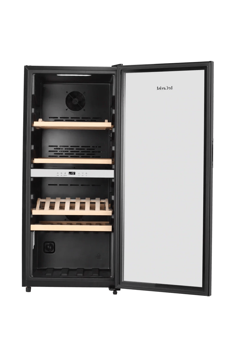 LECAVIST - 105 Bottle - Dual Zone - Black Wine Cabinet (LEK1052ZPV) - LeCavist NZ