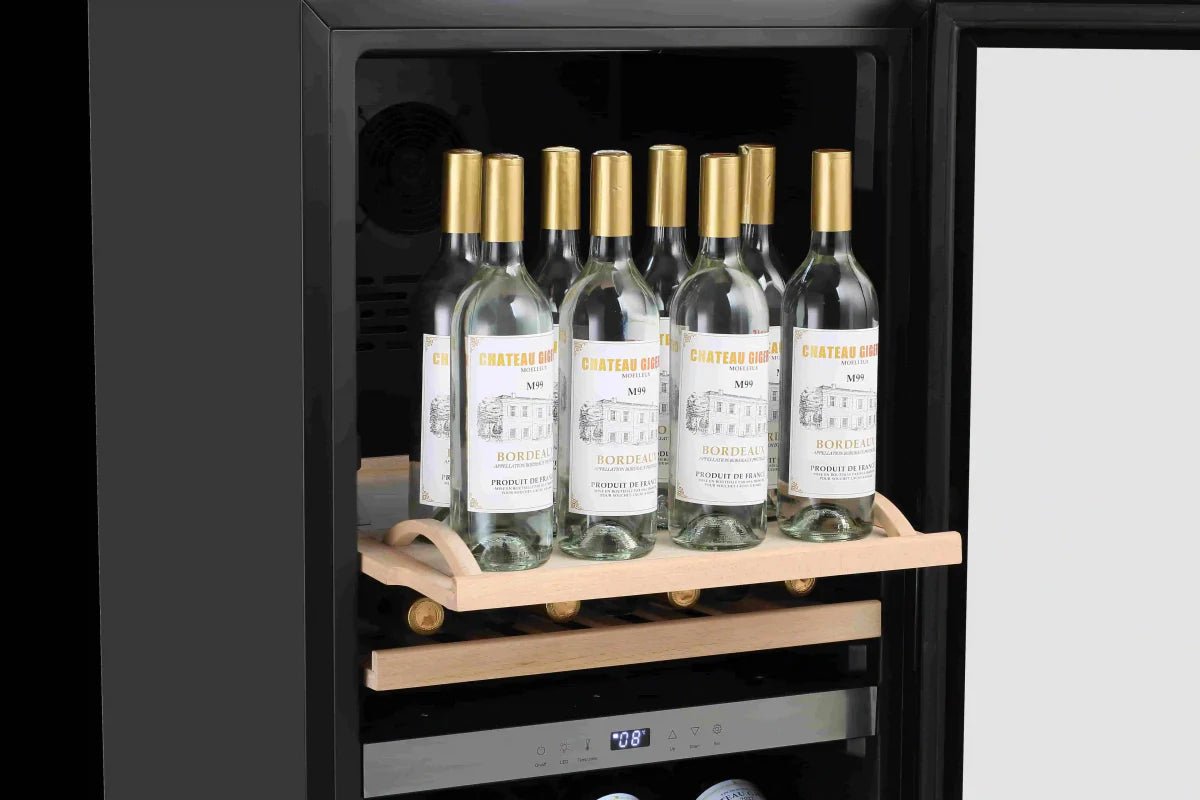 LECAVIST - 105 Bottle - Dual Zone - Black Wine Cabinet (LEK1052ZPV) - LeCavist NZ