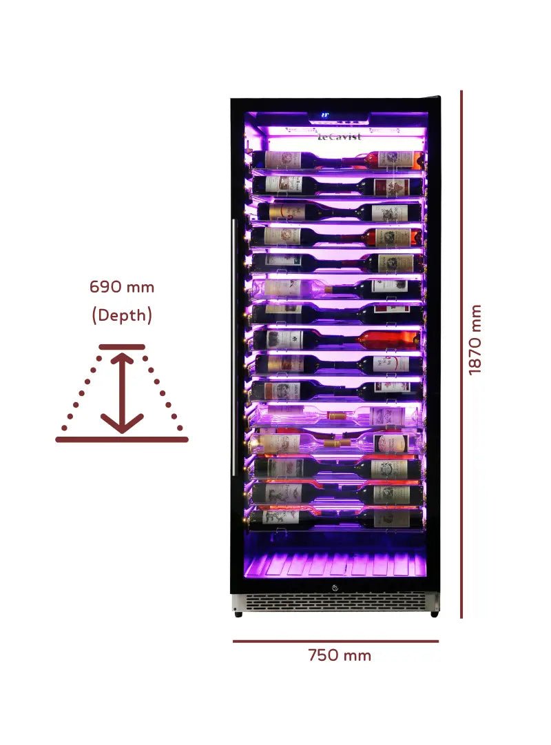 LECAVIST - 195 Bottle Professional Wine Cabinet (LCS300VX1ZPRO) - LeCavist NZ
