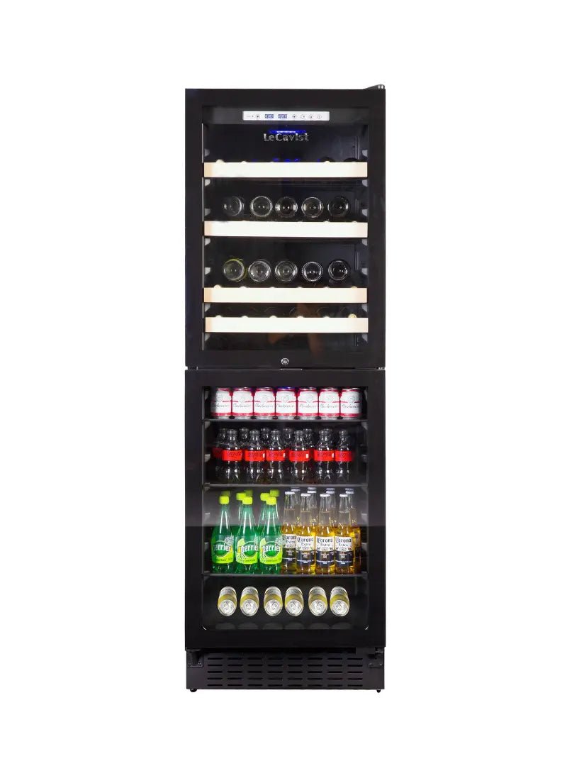LECAVIST - 220 Bottle - Dual Zone - Black Wine Cabinet (LCS140VN2Z2D) - LeCavist NZ