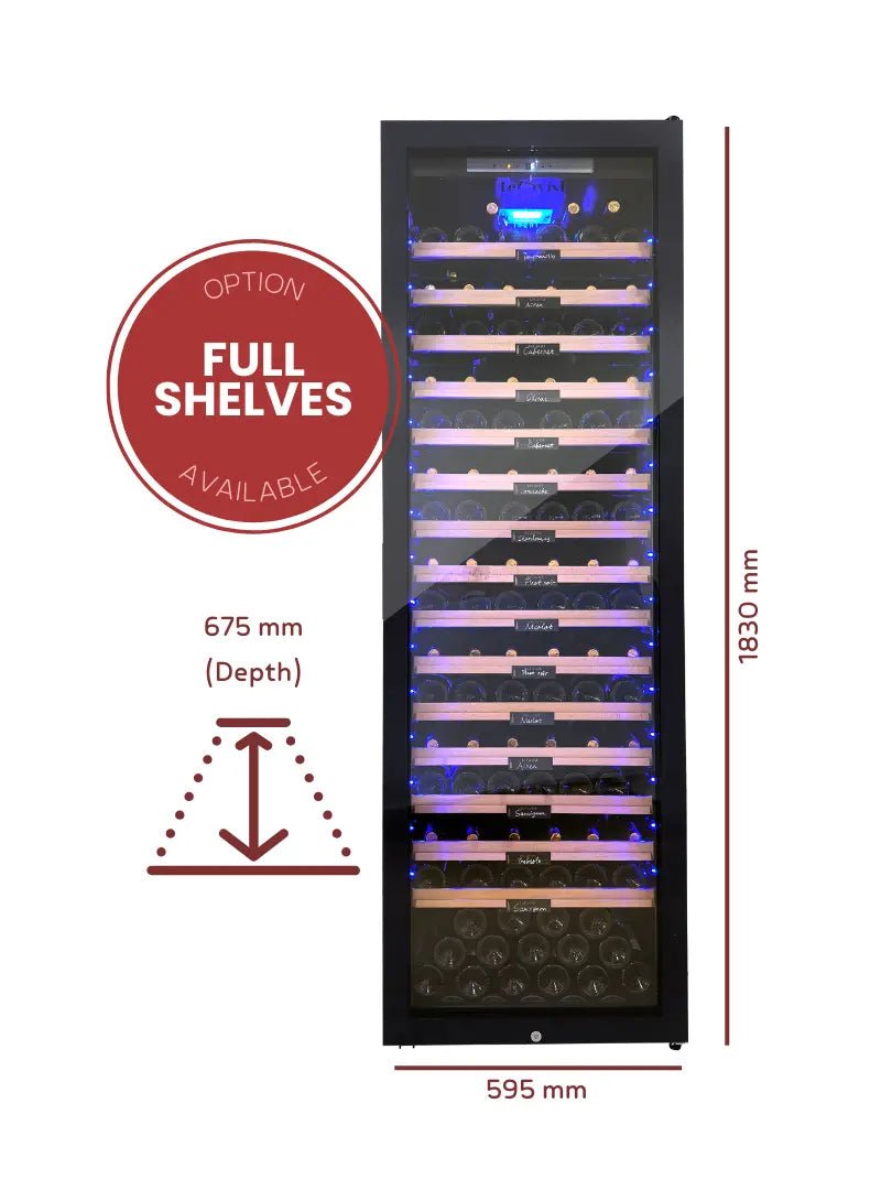 LECAVIST - 248 Bottle - Single Zone Wine Cabinet (LCS240VN1Z1D) - LeCavist NZ