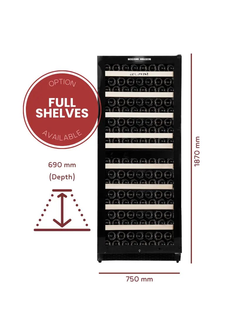 LECAVIST - 303 Bottle - Dual Zone Wine Cabinet (LCS300VN2Z1D) - LeCavist NZ
