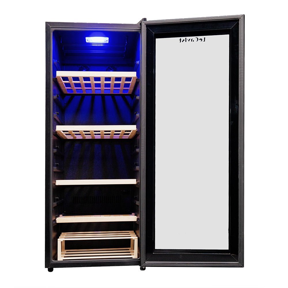 Freestanding 97 bottle wine fridge with digital temperature control