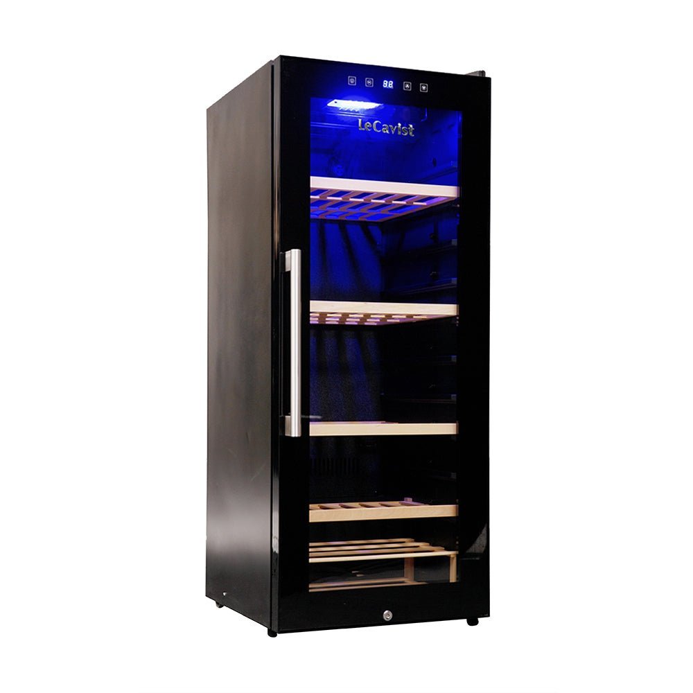Elegant single zone wine cabinet designed for serious wine collectors