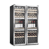 LECAVIST Wine Cabinet Duo- 280 Bottle (2 x 140) - Triple Zone - Freestanding - Stainless Steel (LEK1403ZPVXX2)