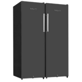 LECAVIST Wine Cabinet Duo – 336 Bottle (2 x 168)- Single Zone– Freestanding – Black (LKV168PNDXX2)