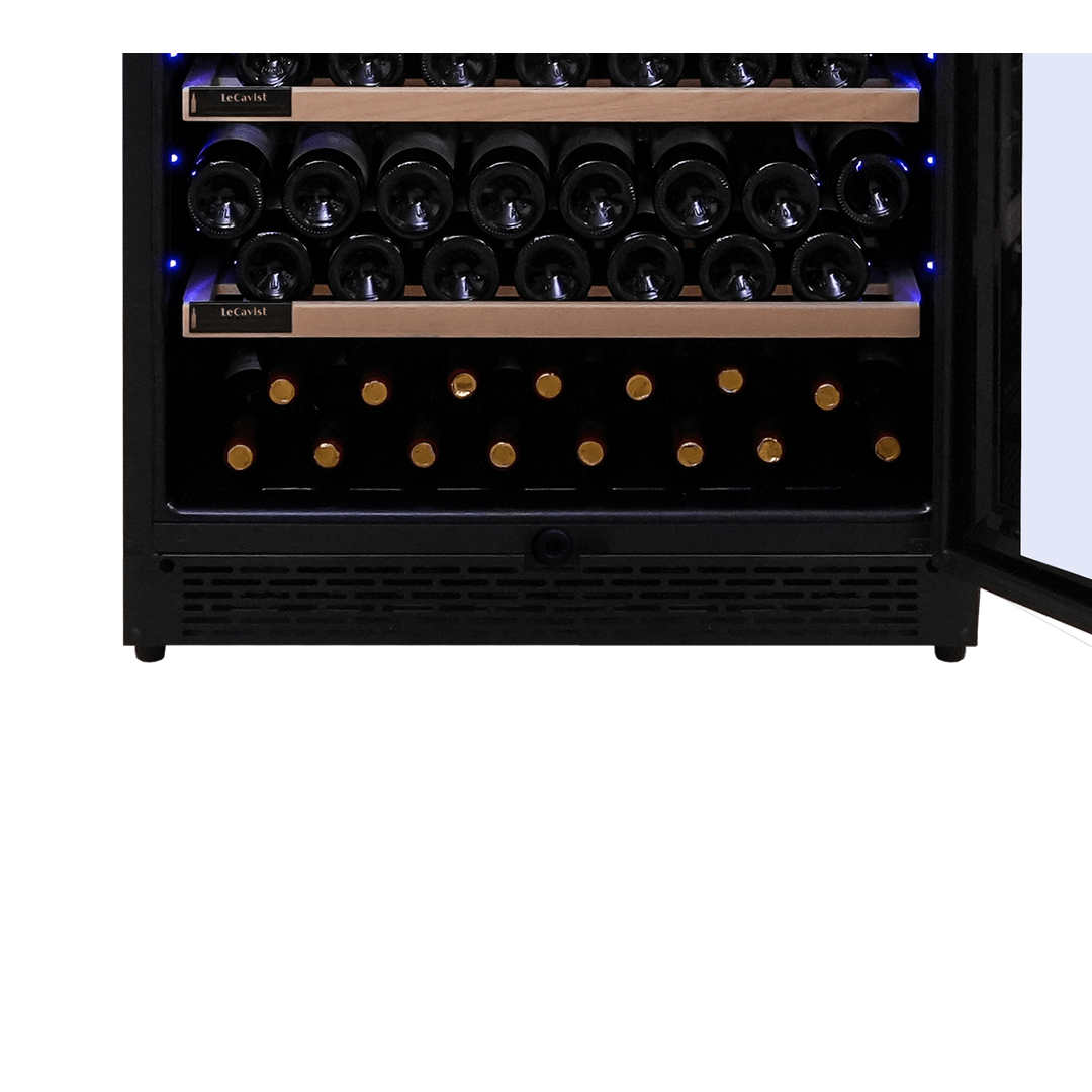 INSIDE: LECAVIST Wine Cabinet - 303 Bottle - Dual Zone - Built - in - Black (LCS300VN2Z1D) - Built - In - LeCavist Wine Cabinets