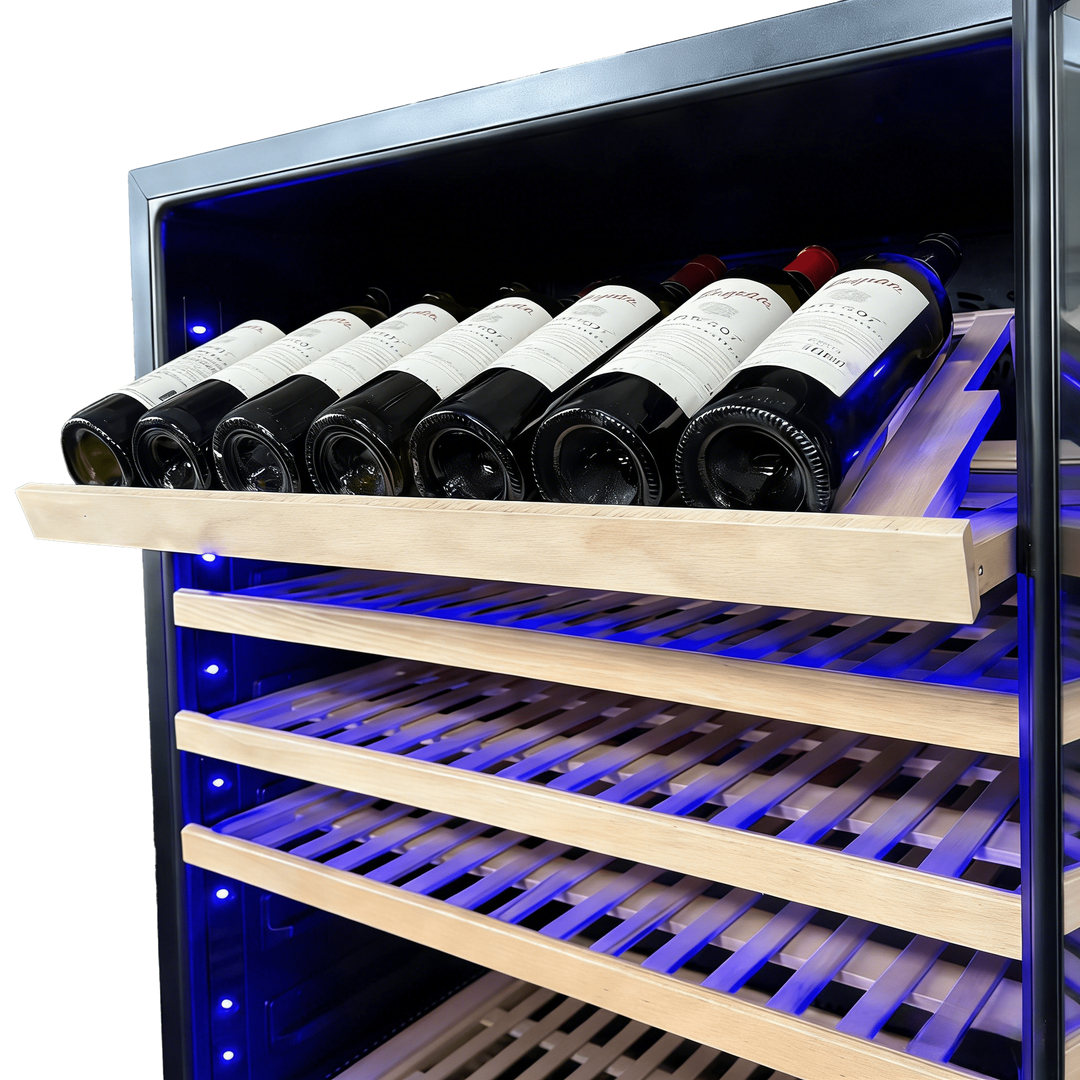 INSIDE: LECAVIST Wine Cabinet - 303 Bottle - Dual Zone - Built - in - Black (LCS300VN2Z1D) PRE - ORDER - Built - In - LeCavist Wine Cabinets