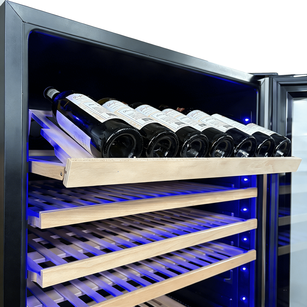 INSIDE: LECAVIST Wine Cabinet - 303 Bottle - Dual Zone - Built - in - Black (LCS300VN2Z1D) PRE - ORDER - Built - In - LeCavist Wine Cabinets