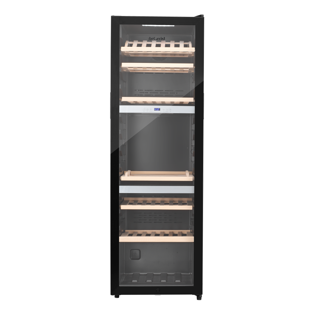 LECAVIST Wine Cabinet Duo - 280 Bottle (2 x 140) - Triple Zone - Freestanding - Black (LEK1403ZPVX2)