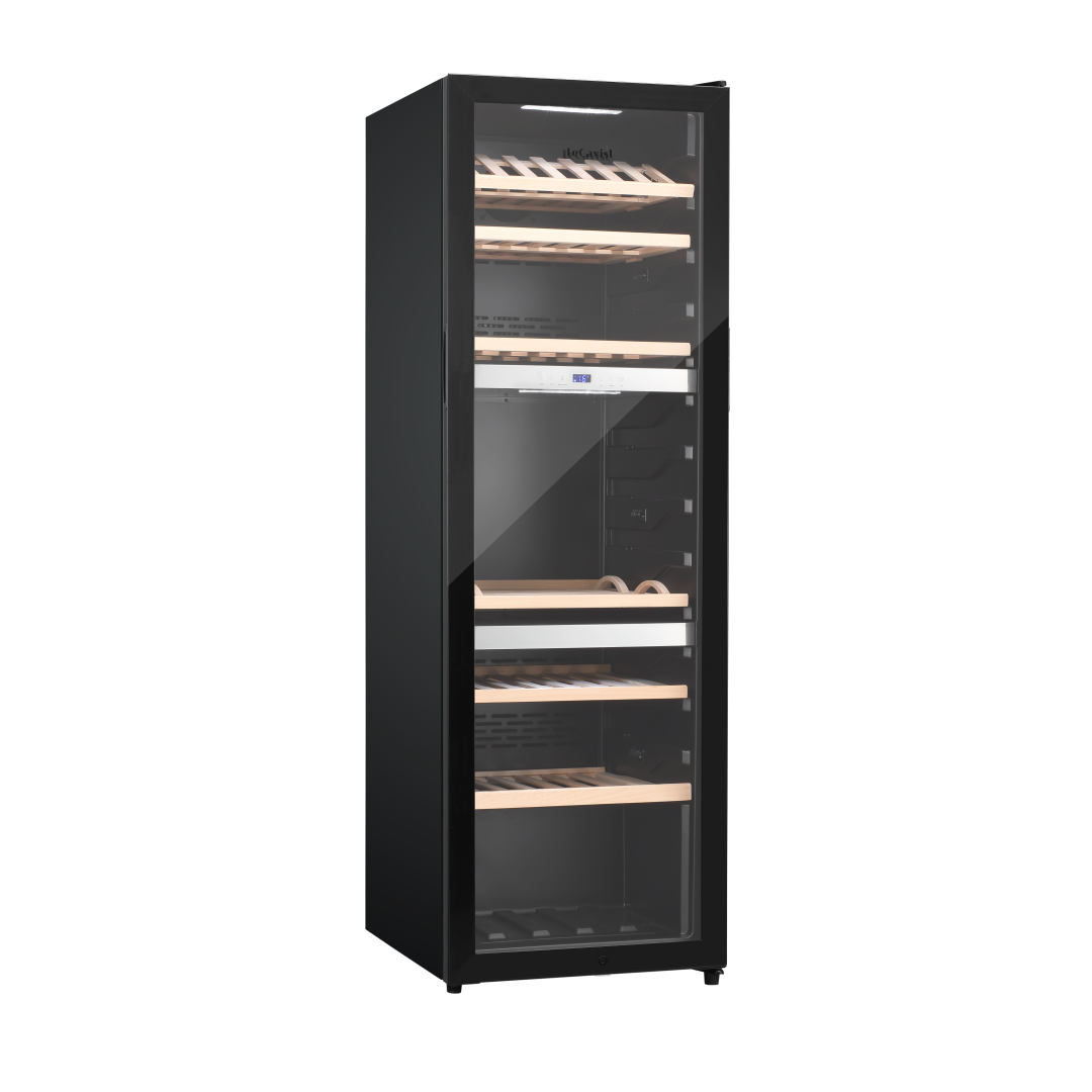 LECAVIST Wine Cabinet Duo - 280 Bottle (2 x 140) - Triple Zone - Freestanding - Black (LEK1403ZPVX2)