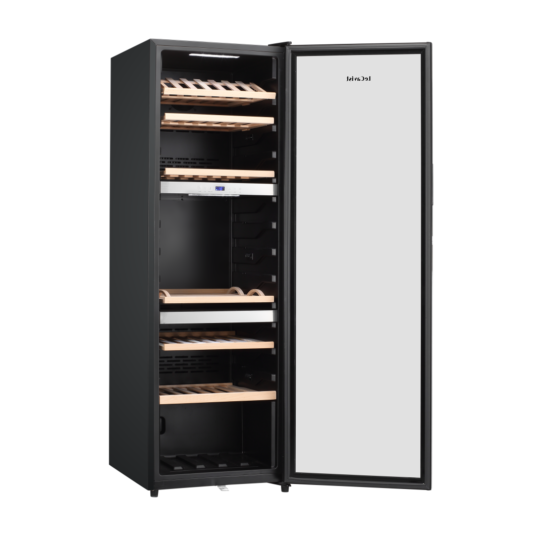 LECAVIST Wine Cabinet Duo - 280 Bottle (2 x 140) - Triple Zone - Freestanding - Black (LEK1403ZPVX2)