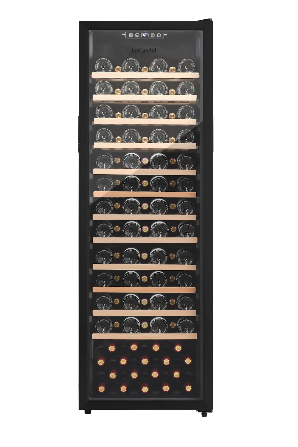 LECAVIST 109 Bottle Wine Cabinet Single Zone Black LEK168PVFS