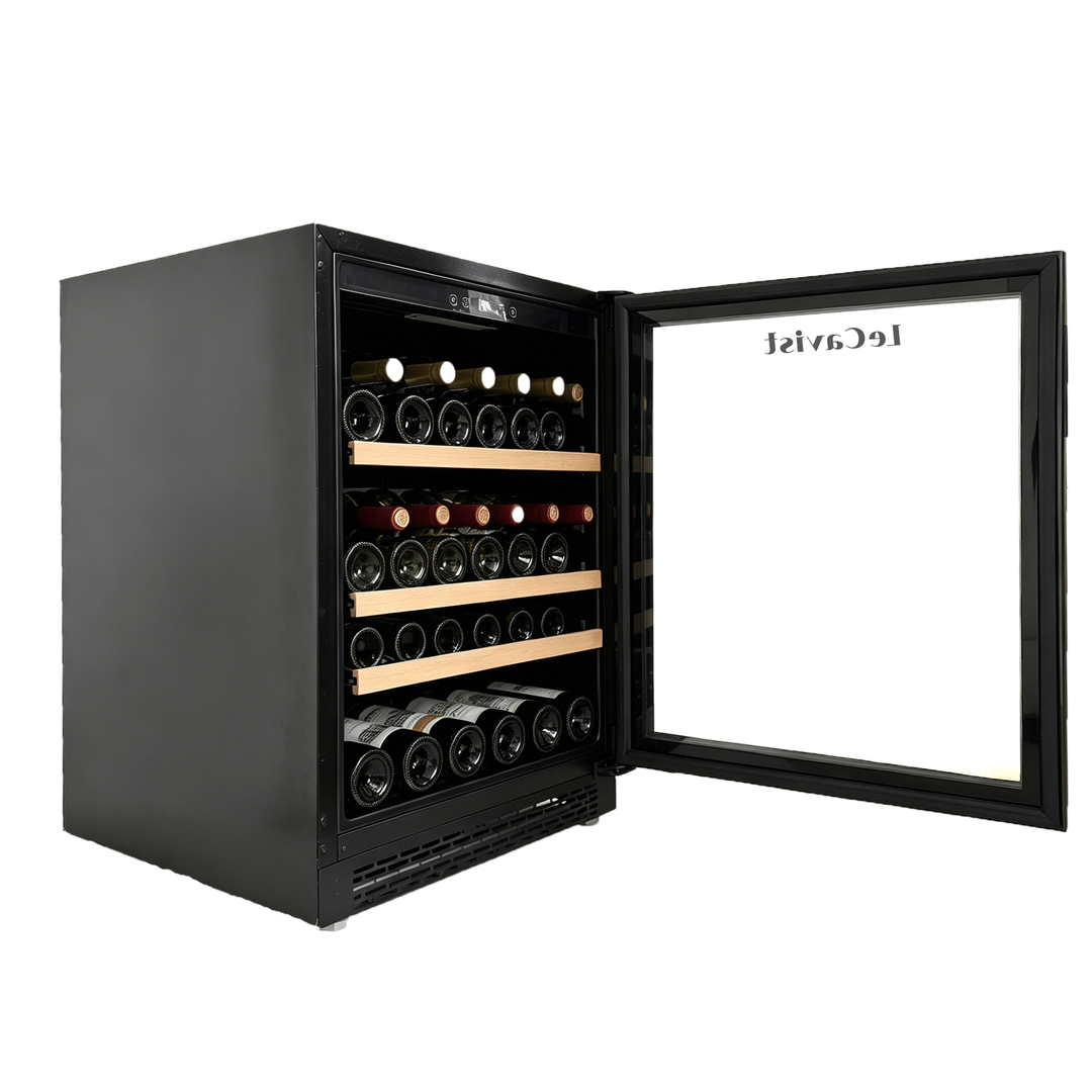 PRODUCT: LECAVIST Wine and Beverage Cabinet - 140L - Black (LJ140BC) PRE - ORDER - Built - In - LeCavist Wine Cabinets