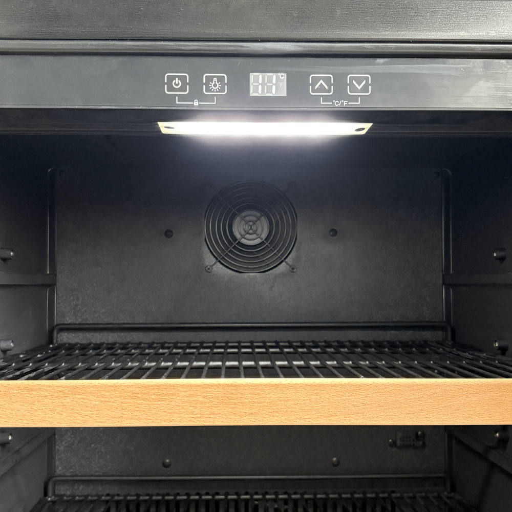 DETAILS: LECAVIST Wine and Beverage Cabinet - 140L - Black (LJ140BC) PRE - ORDER - Built - In - LeCavist Wine Cabinets