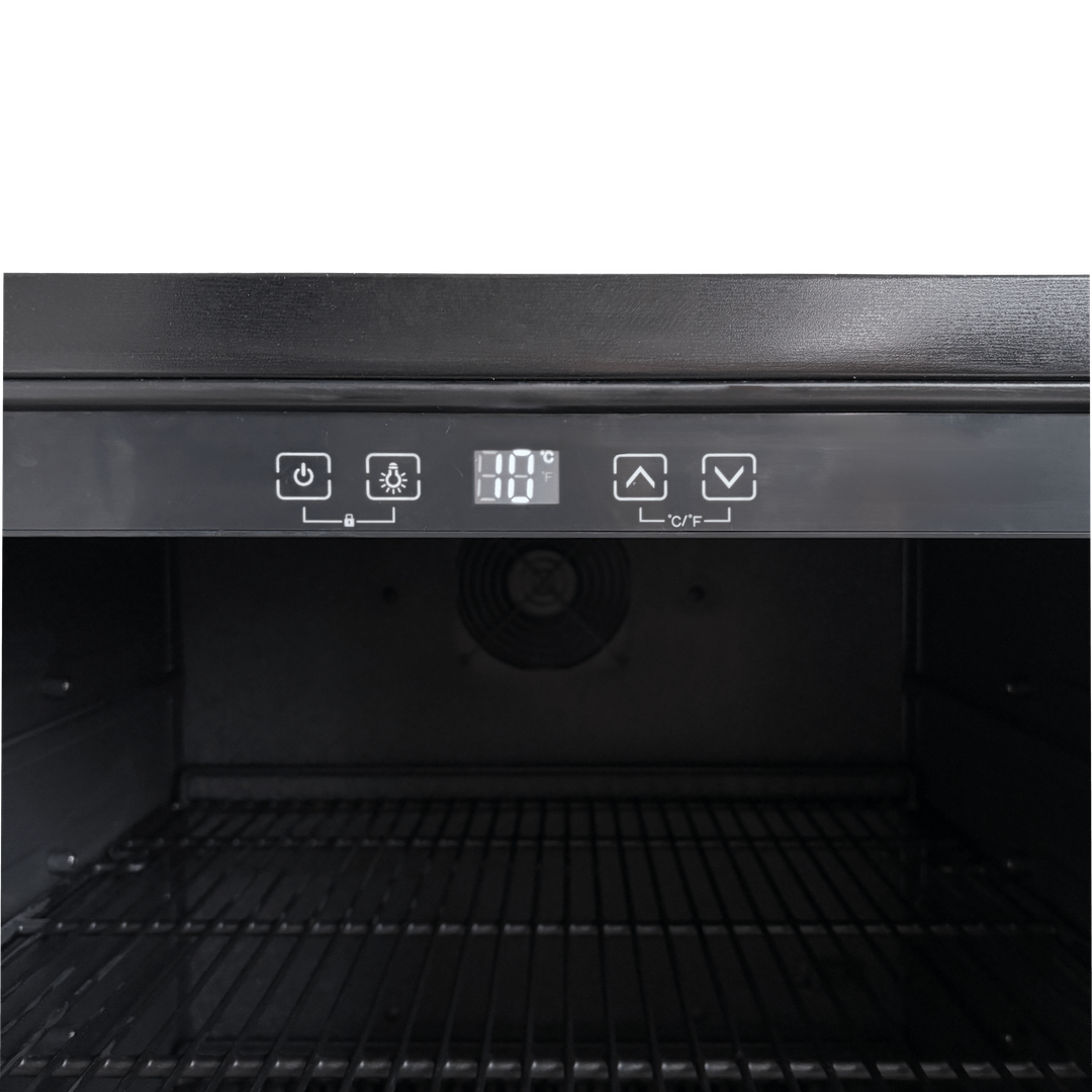 INSIDE: LECAVIST Wine and Beverage Cabinet - 140L - Black (LJ140BC) PRE - ORDER - Built - In - LeCavist Wine Cabinets
