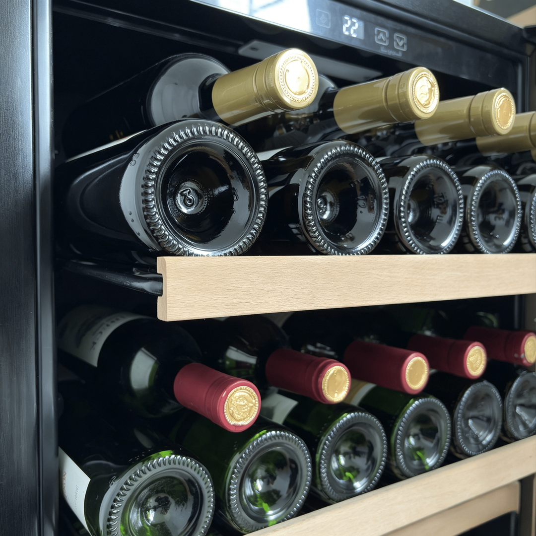 INSIDE: LECAVIST Wine and Beverage Cabinet - 140L - Black (LJ140BC) PRE - ORDER - Built - In - LeCavist Wine Cabinets
