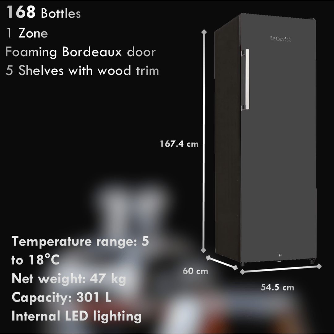 DETAILS: LECAVIST 168 Bottle Cellar LKV168PNDX - Freestanding - Lecavist