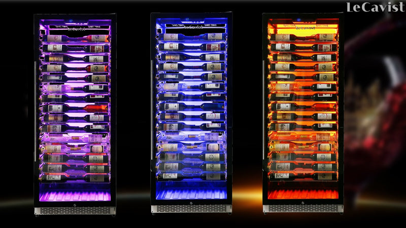 3 soft LEDs safely showcase your wine in style