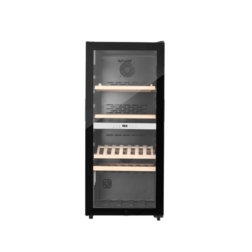 PRODUCT: LECAVIST Wine Cabinet - 105 Bottle - Dual Zone - Freestanding - Black (LEK1052ZPV) - Freestanding - LeCavist Wine Cabinets