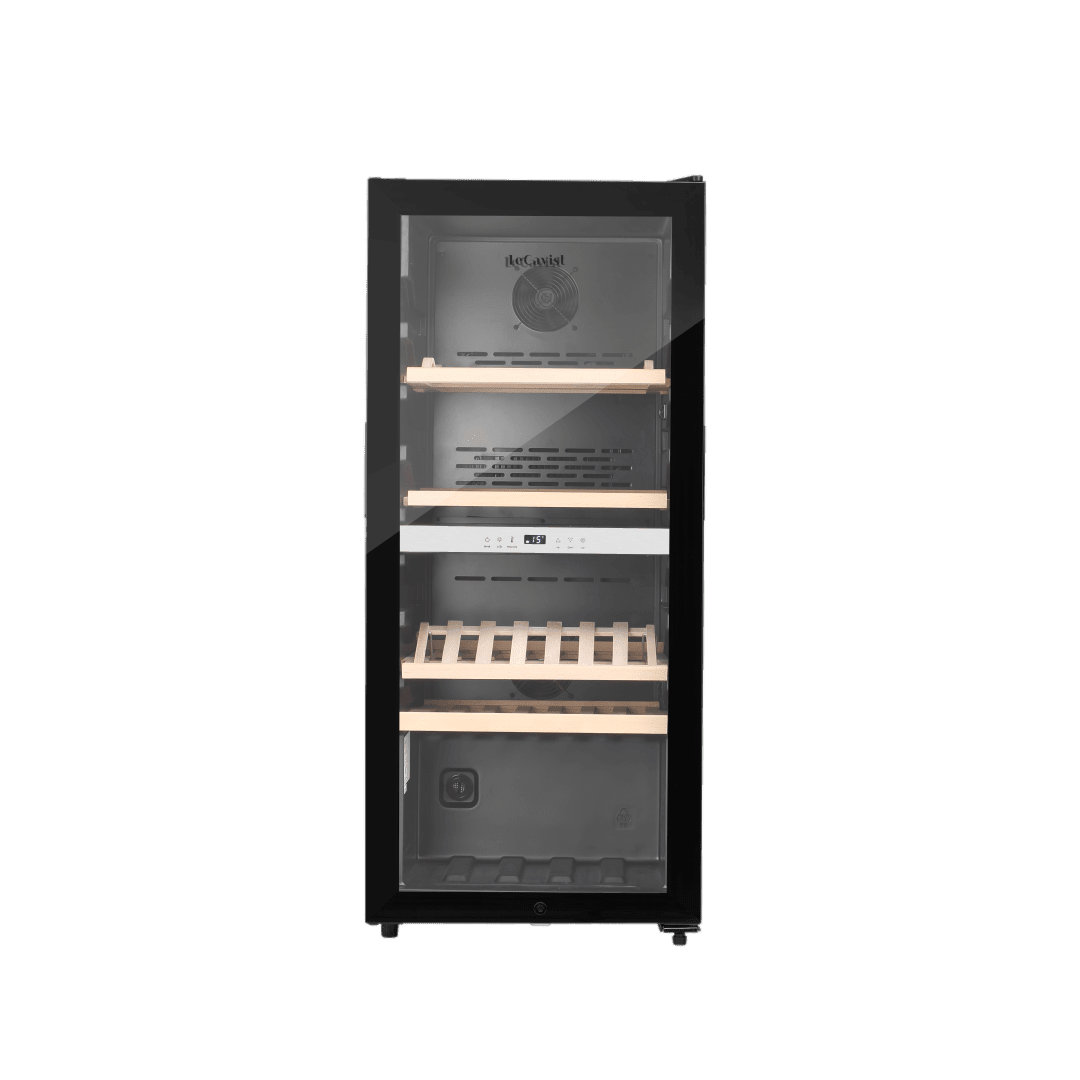 PRODUCT: LECAVIST Wine Cabinet - 105 Bottle - Dual Zone - Freestanding - Black (LEK1052ZPV) - Freestanding - LeCavist Wine Cabinets