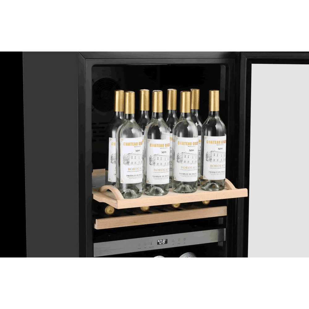 INSIDE: LECAVIST Wine Cabinet - 105 Bottle - Dual Zone - Freestanding - Black (LEK1052ZPV) - Freestanding - LeCavist Wine Cabinets
