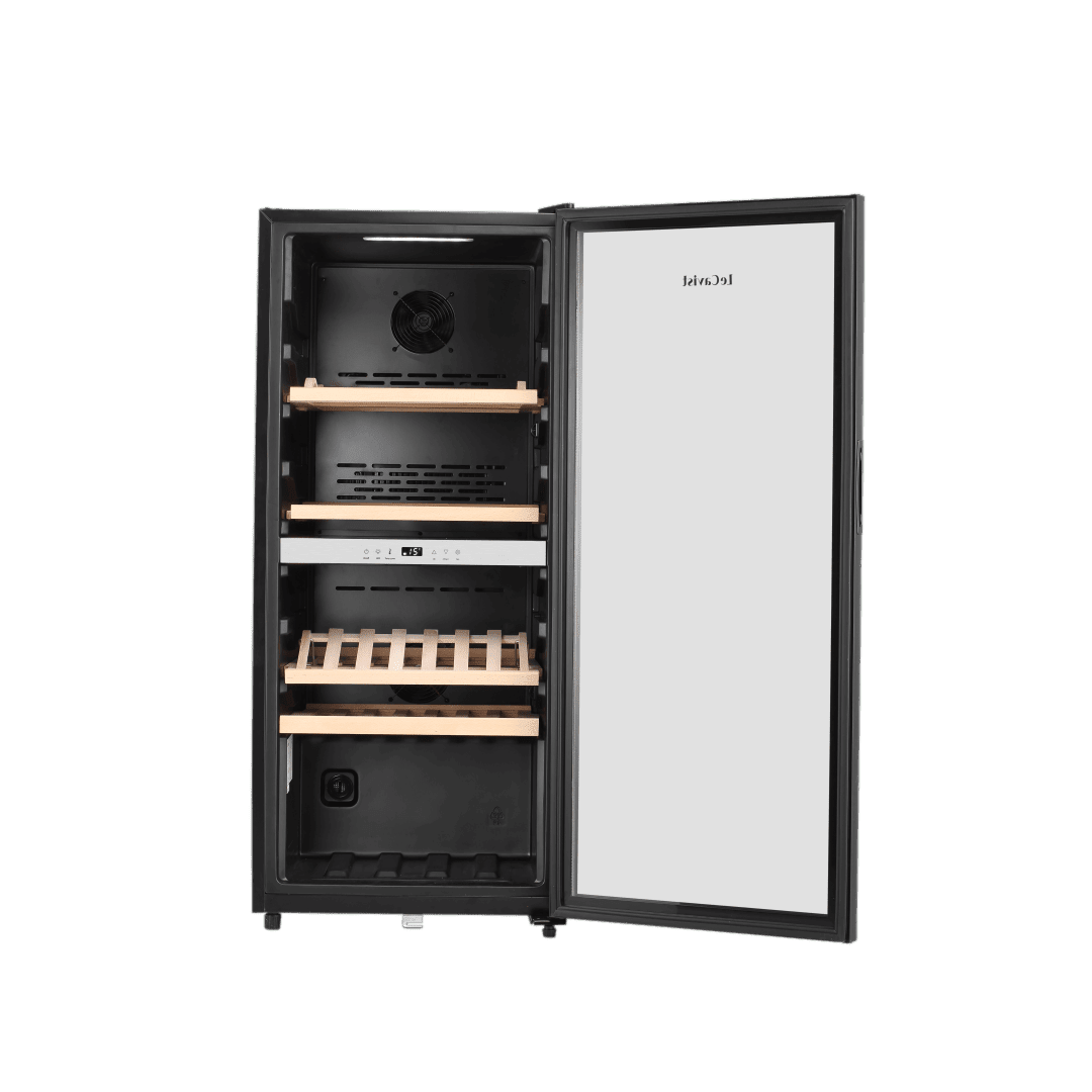 PRODUCT: LECAVIST Wine Cabinet - 105 Bottle - Dual Zone - Freestanding - Black (LEK1052ZPV) - Freestanding - LeCavist Wine Cabinets