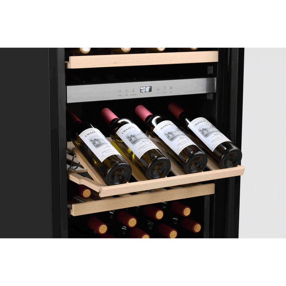 INSIDE: LECAVIST Wine Cabinet - 105 Bottle - Dual Zone - Freestanding - Black (LEK1052ZPV) - Freestanding - LeCavist Wine Cabinets