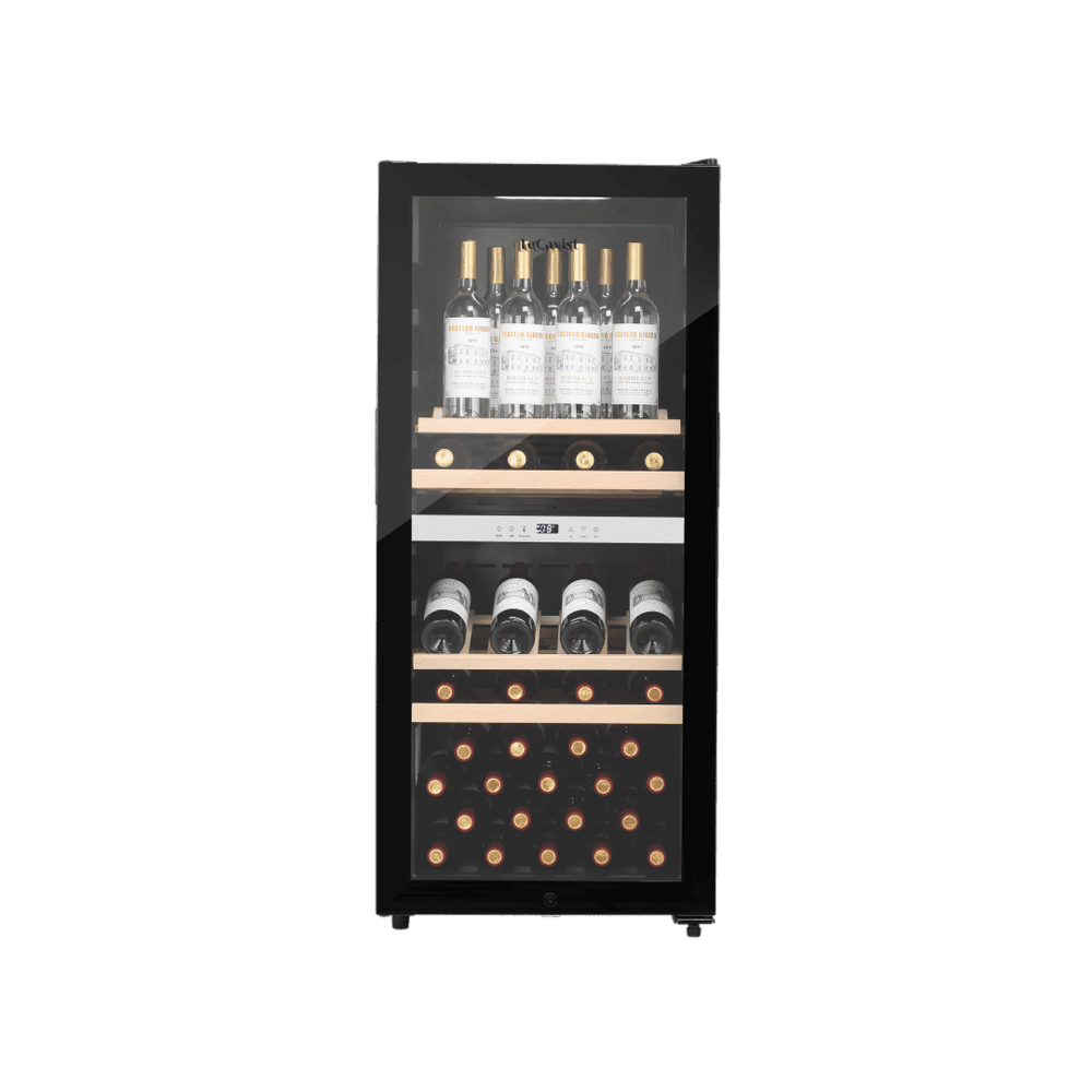PRODUCT: LECAVIST Wine Cabinet - 105 Bottle - Dual Zone - Freestanding - Black (LEK1052ZPV) - Freestanding - LeCavist Wine Cabinets