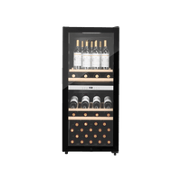 LECAVIST - 105 Bottle - Dual Zone - Black Wine Cabinet (LEK1052ZPV)