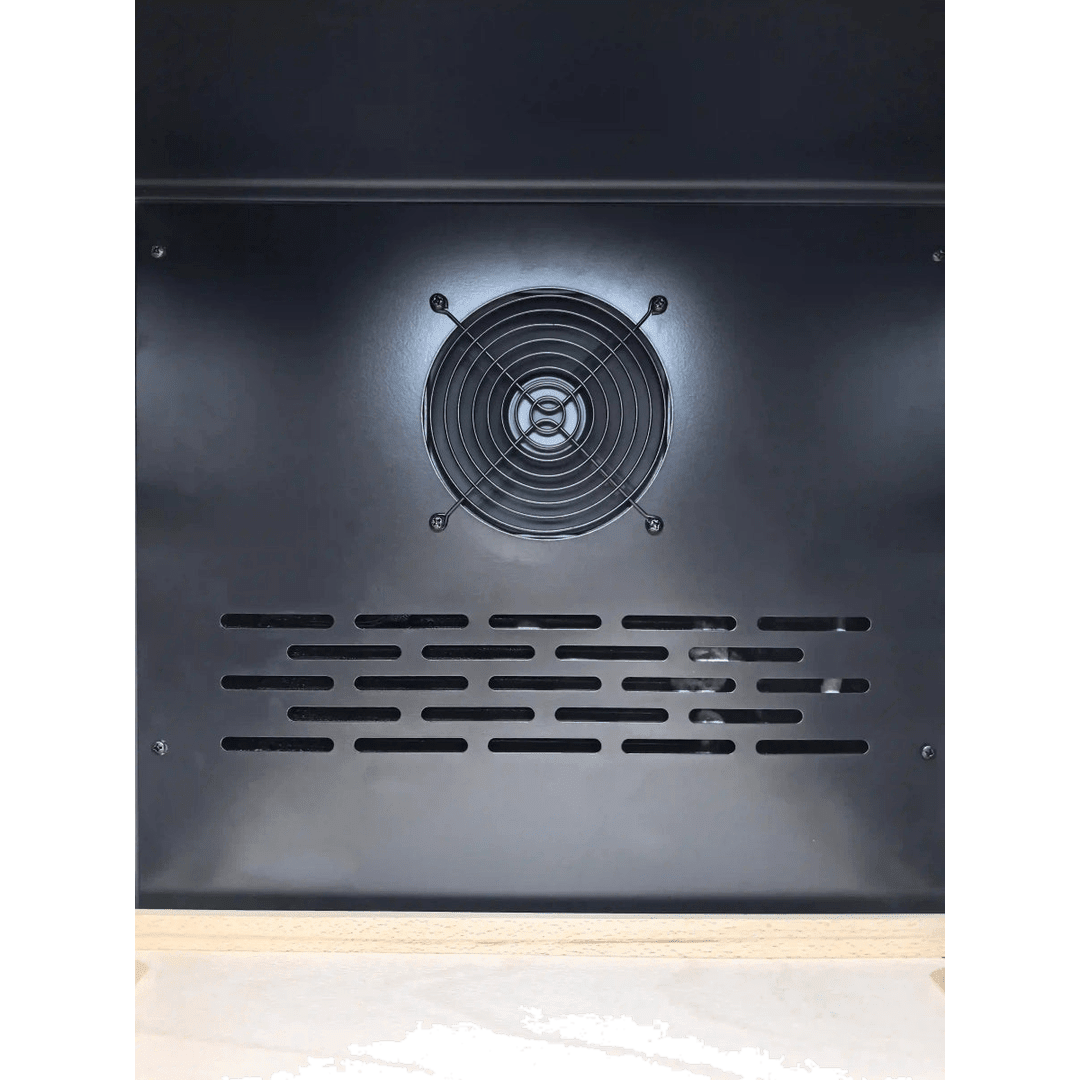 DETAILS: LECAVIST Wine Cabinet - 105 Bottle - Dual Zone - Freestanding - Black (LEK1052ZPV) - Freestanding - LeCavist Wine Cabinets
