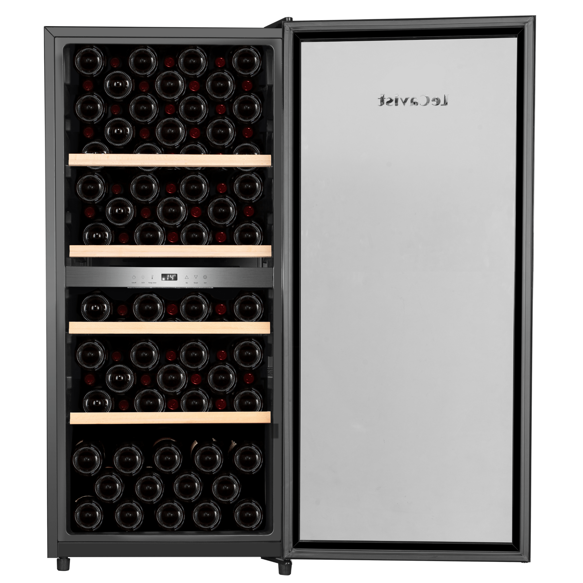 LECAVIST - 105 Bottle - Dual Zone - Black Wine Cabinet (LKS105VN2Z) - LeCavist NZ
