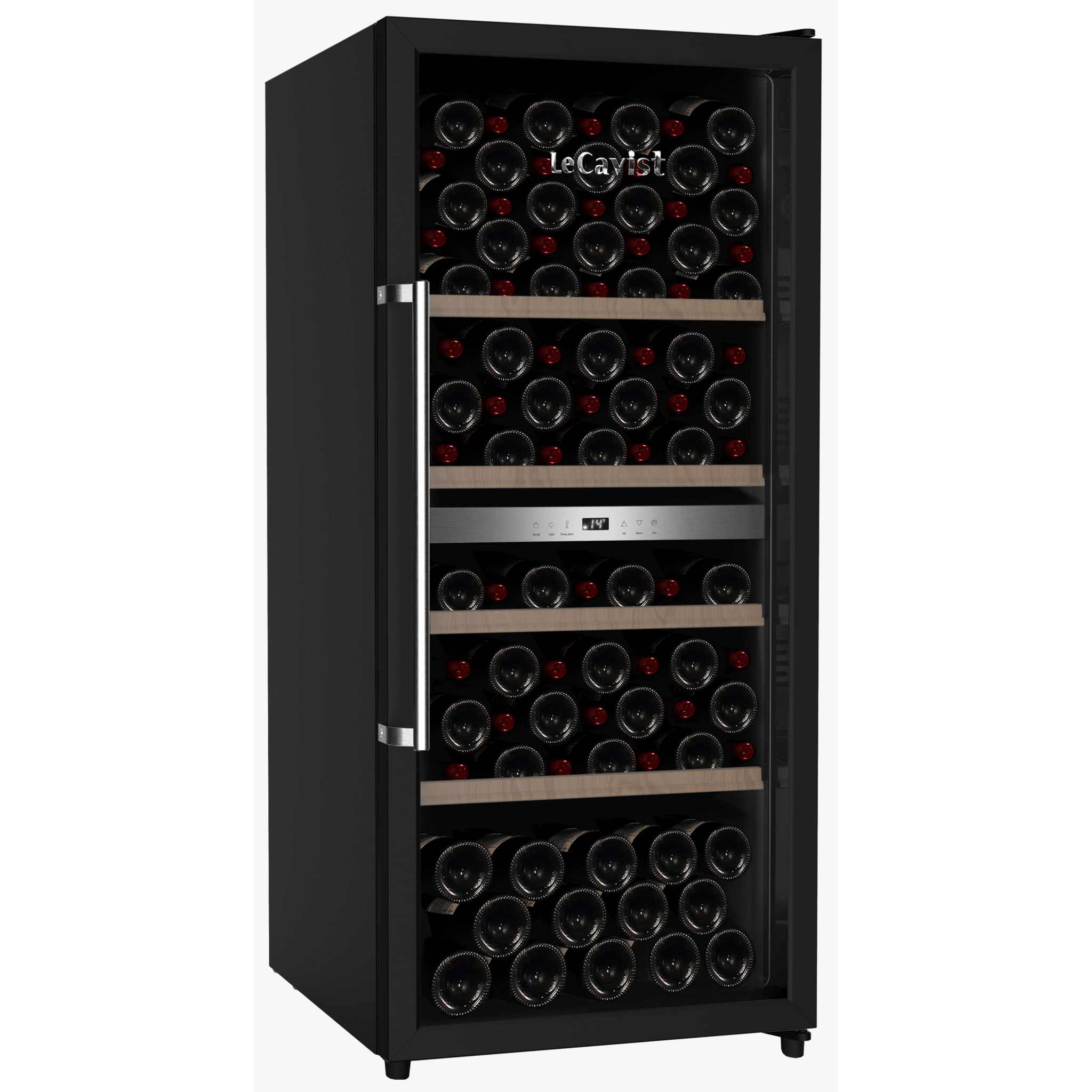 LECAVIST - 105 Bottle - Dual Zone - Black Wine Cabinet (LKS105VN2Z) - LeCavist NZ