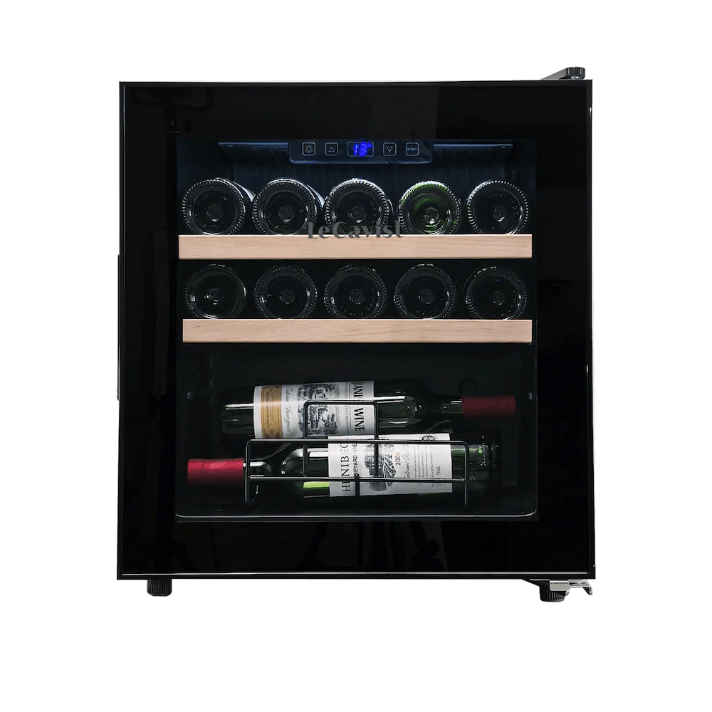 LECAVIST 14 Bottle Wine Cabinet Single Zone Black LEK14PV - Freestanding - Lecavist