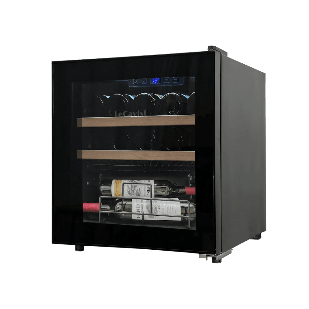 LECAVIST 14 Bottle Wine Cabinet Single Zone Black LEK14PV - Freestanding - Lecavist