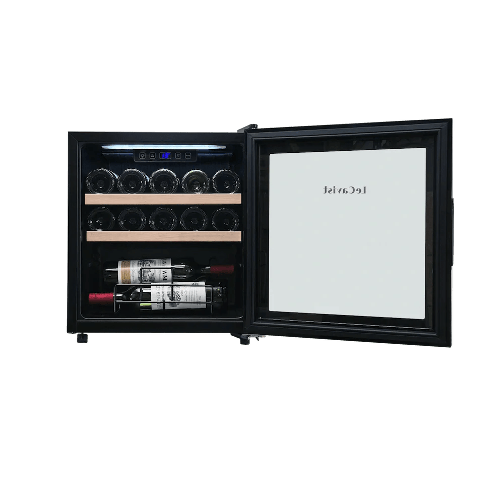 LECAVIST 14 Bottle Wine Cabinet Single Zone Black LEK14PV - Freestanding - Lecavist
