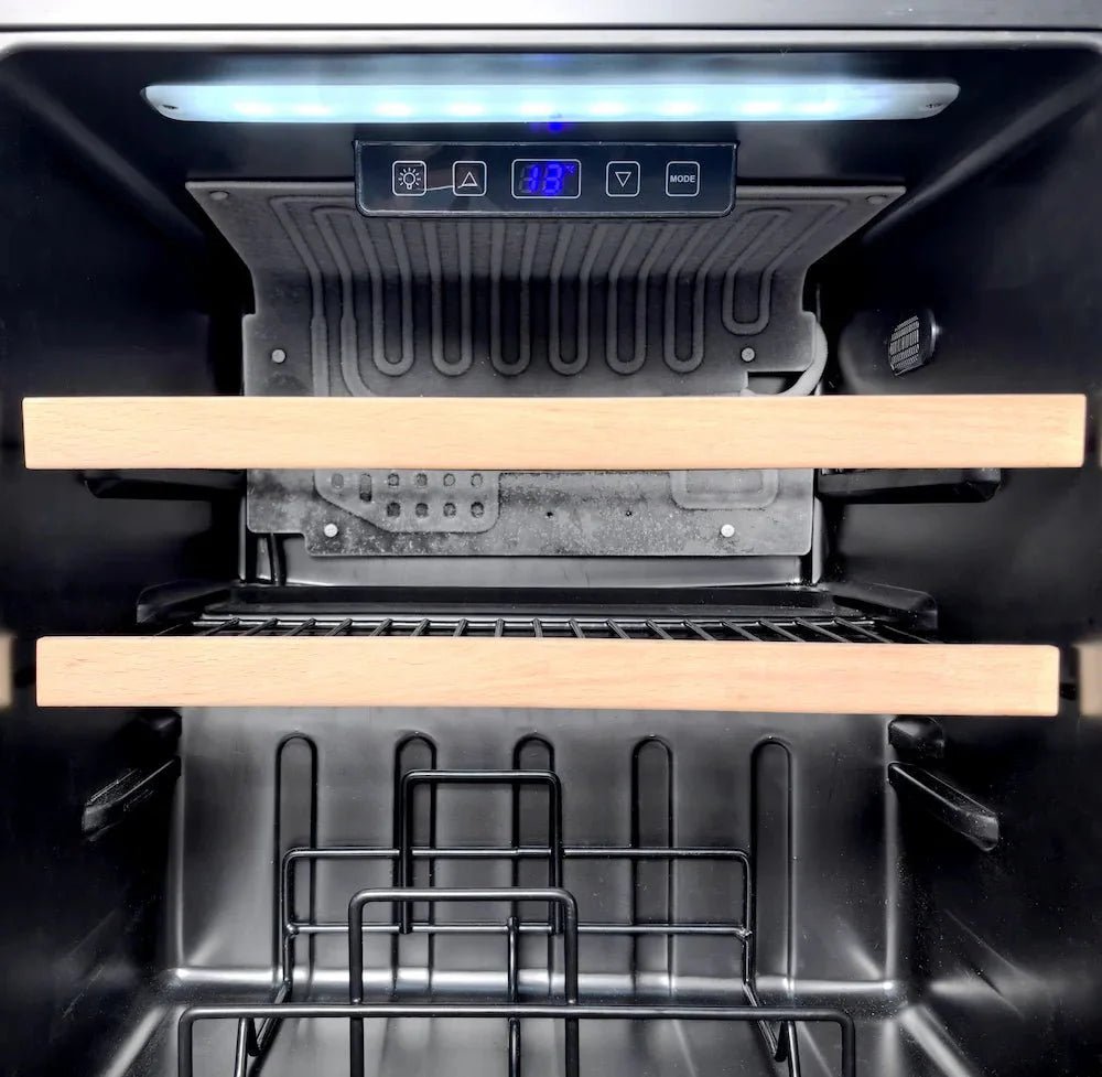 LECAVIST 14 Bottle Wine Cabinet Single Zone Black LEK14PV - Freestanding - Lecavist