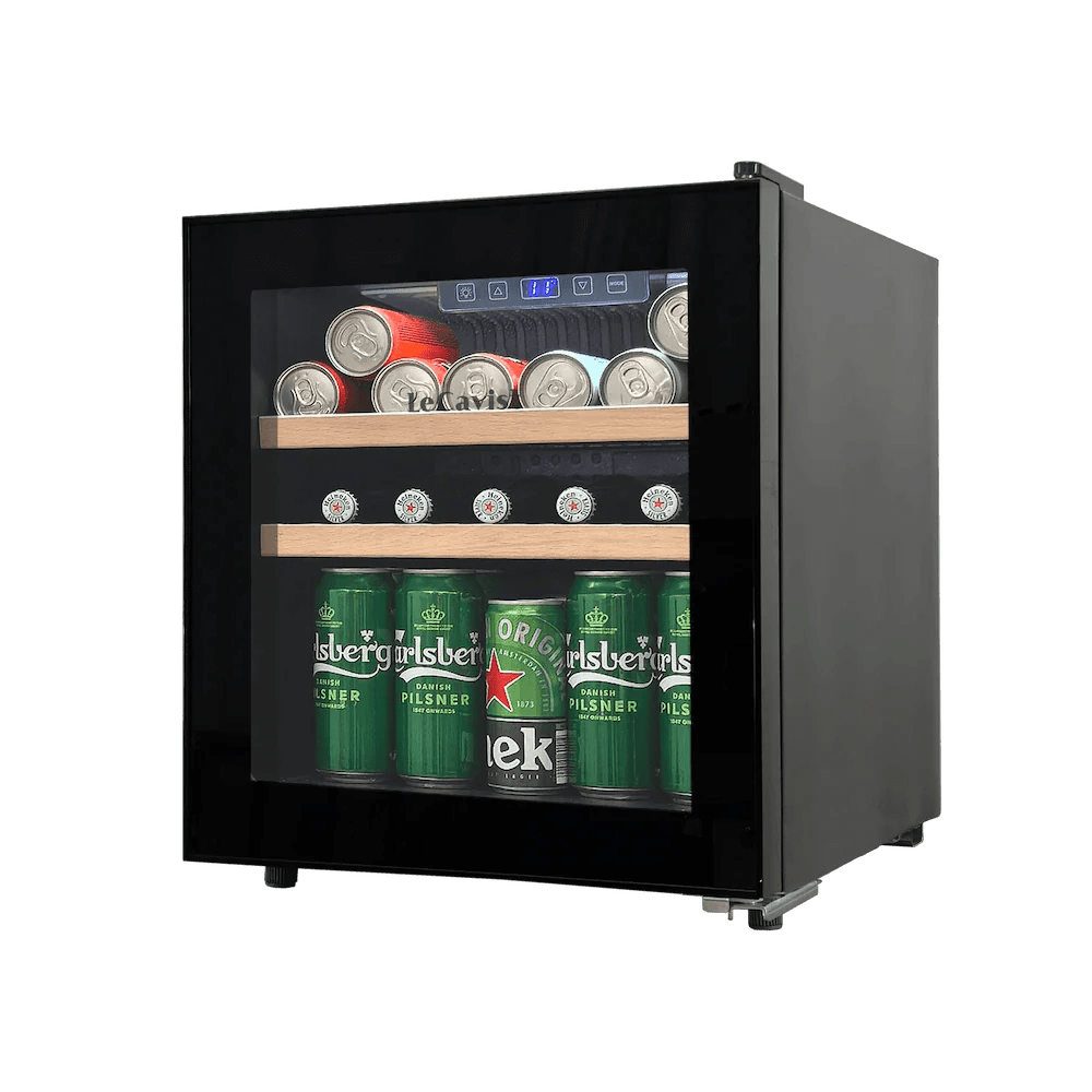 LECAVIST 14 Bottle Wine Cabinet Single Zone Black LEK14PV - Freestanding - Lecavist