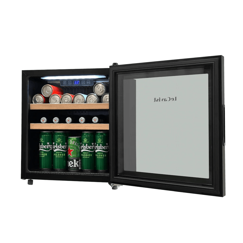 LECAVIST 14 Bottle Wine Cabinet Single Zone Black LEK14PV - Freestanding - Lecavist