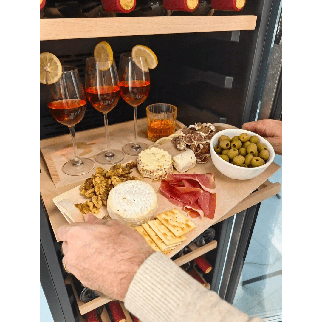 INSIDE: LECAVIST Wine Cabinet - 140 Bottle - Triple Zone - Freestanding - Stainless Steel (LEK1403ZPVX) - Freestanding - LeCavist Wine Cabinets