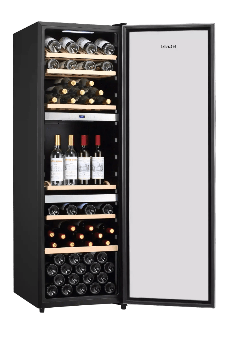 LECAVIST 140 Bottle Wine Cabinet Triple Zone Stainless Steet LEK1403ZPVX - Freestanding - Lecavist