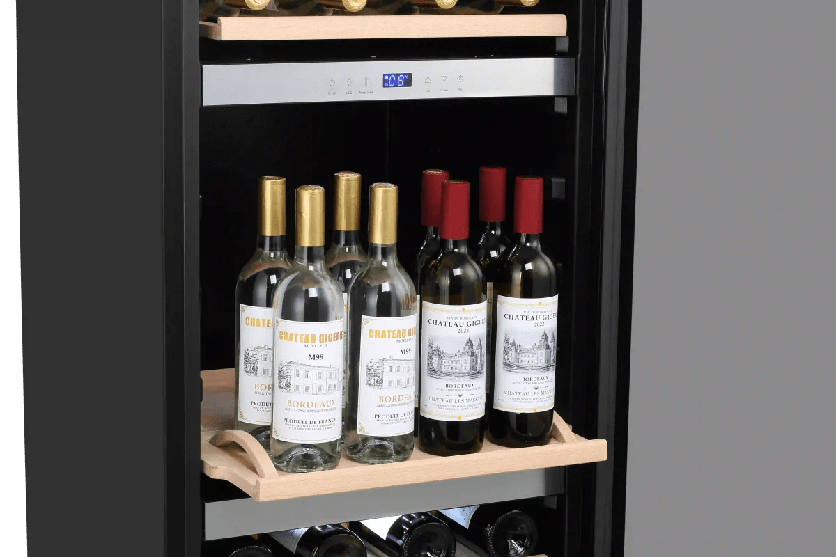 LECAVIST 140 Bottle Wine Cabinet Triple Zone Stainless Steet LEK1403ZPVX - Freestanding - Lecavist