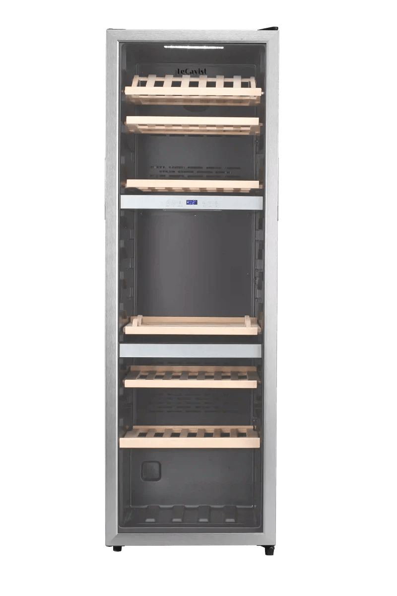 LECAVIST 140 Bottle Wine Cabinet Triple Zone Stainless Steet LEK1403ZPVX - Freestanding - Lecavist