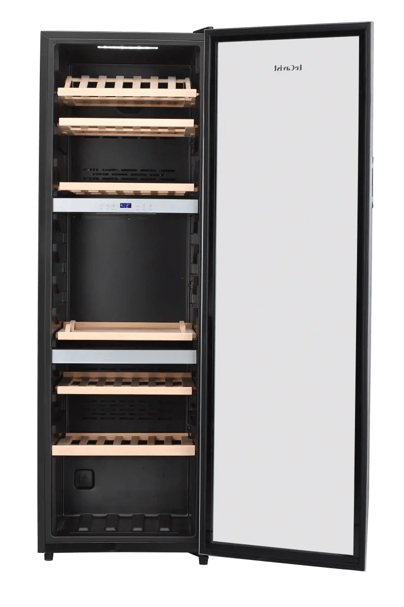 LECAVIST 140 Bottle Wine Cabinet Triple Zone Stainless Steet LEK1403ZPVX - Freestanding - Lecavist