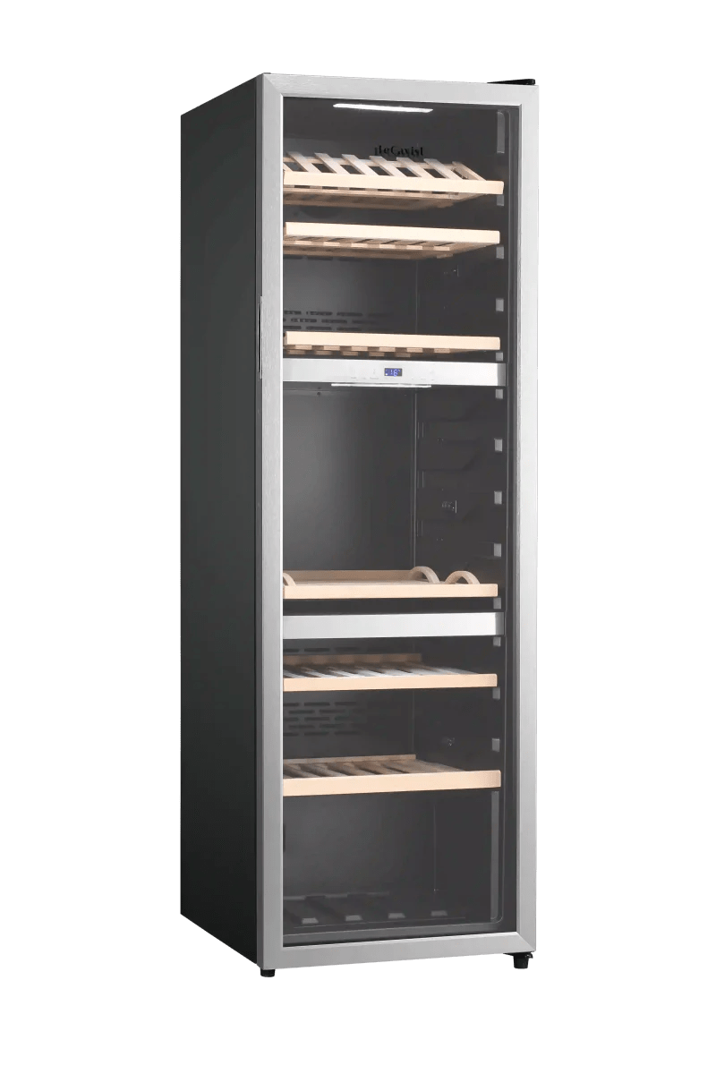 LECAVIST 140 Bottle Wine Cabinet Triple Zone Stainless Steet LEK1403ZPVX - Freestanding - Lecavist